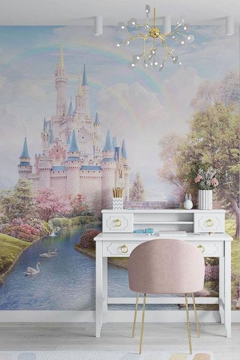 Cinderella Bedroom, Luxury Kids Furniture, Cinderella Room, Disney Princess Bedroom, Fairytale Bedroom, Disney Princess Room, Casa Disney, Luxury Kids Bedroom, Ideas Habitaciones