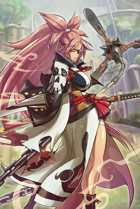 Baiken by Daisuke Ishiwatari Daisuke Ishiwatari, Baiken Guilty Gear, Guilty Gear Xrd, Oc Pokemon, Gear Art, Guilty Gear, Comics Art, Fantasy Warrior, Video Game Characters