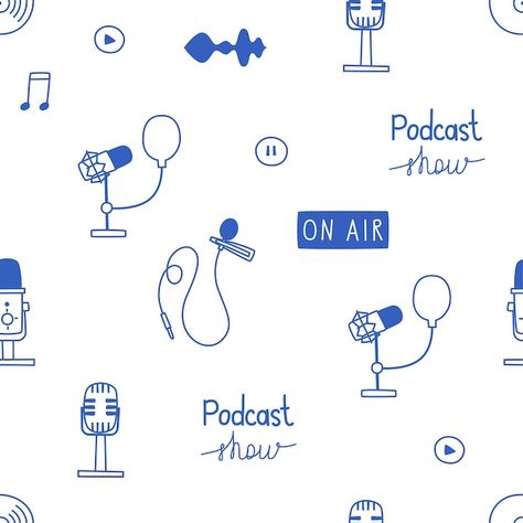 Podcast Doodle, Podcast Background, Podcast Graphics, Podcast Illustration, Podcast Artwork, Podcast Branding, Podcast Microphone, Podcast Art, Vector Background Graphics