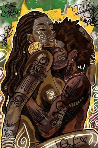 Black Power Art, Black Couple Art, Arte Alien, Black Art Painting, Afrocentric Art, Black Artwork, Black Love Art, Black Art Pictures, Afro Art