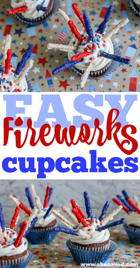 Firecracker Cupcakes, Fun Kid Activities, How To Make Fireworks, Fireworks Cake, Raspberry Frosting, Piping Frosting, Blackberry Cake, July Desserts, Patriotic Desserts