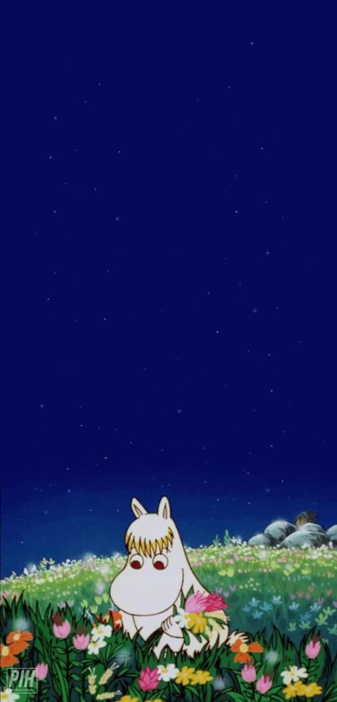 PIH lockscreen from @party-in-hell on tumblr  Moomins Moomin Wallpaper, Moomin Cartoon, Winnie The Pooh Drawing, Phone Lockscreen, Simple Iphone Wallpaper, Trendy Wallpaper, Summer Wallpaper, Cute Wallpaper Backgrounds, Cute Animal Drawings