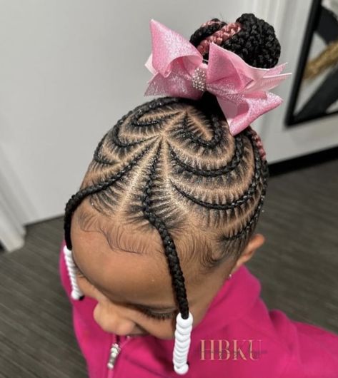 Little Toddler Girl Braided Hairstyles, Kid Hairstyles Braids, Braided Ponytail Kids, Quick Toddler Hairstyles, Kids Braided Hairstyles Natural Hair, Toddler Cornrow Styles, Toddler Braided Hairstyles With Beads, Toddler Braid Styles, Kiddie Hairstyles