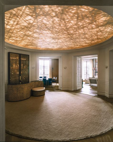 Wrought Iron Handrail, Vintage Bedside Table, Under The Dome, Ceiling Installation, Jw Marriott, Living Room Ceiling, Paris Apartments, French Interior, Entry Hall