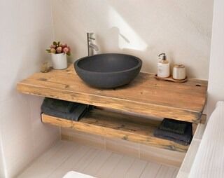 HerosValor - Etsy Türkiye Live Edge Shelf, Bathroom Rustic, Shelf Vanity, Natural Bathroom, Unique Bathroom, Floating Vanity, Sink Vanity, Bathroom Sink Vanity, Bathroom Vanities