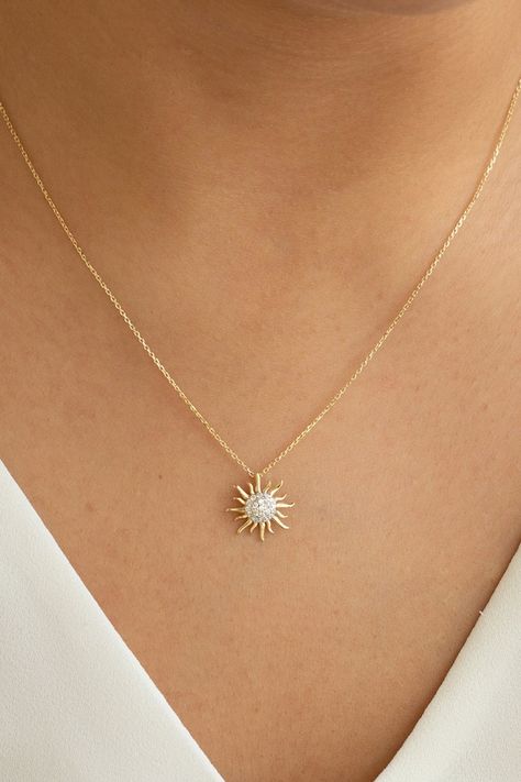 Wishbone Necklace Gold, Gold Sun Necklace, Sun Jewelry, Gold Bracelet Simple, Wishbone Necklace, Dainty Gold Jewelry, Sunshine Necklace, Mama Necklace, Sun Charm