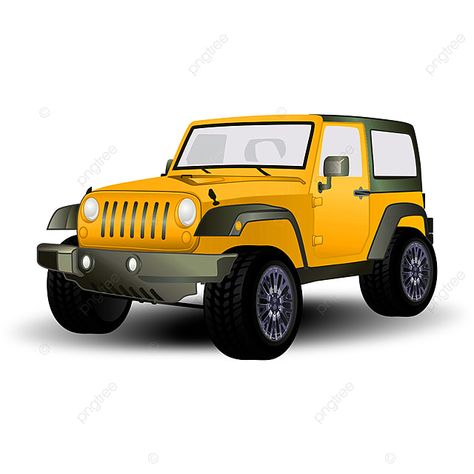 Jeep Illustration, Jeep Clipart, Jeep Png, Yellow Jeep Wrangler, Jeep Images, Yellow Jeep, National Sports Day, Car Clipart, Christmas Background Images