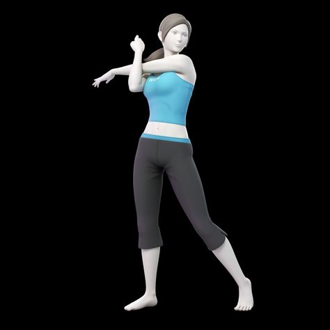 47. Wii Fit Trainer Wii Fitness Trainer, Wii Trainer, Video Game Drawings, Watch Car, Izzy Moonbow, Wii Sports, Chloe Bourgeois, Wii Fit, Fav Character