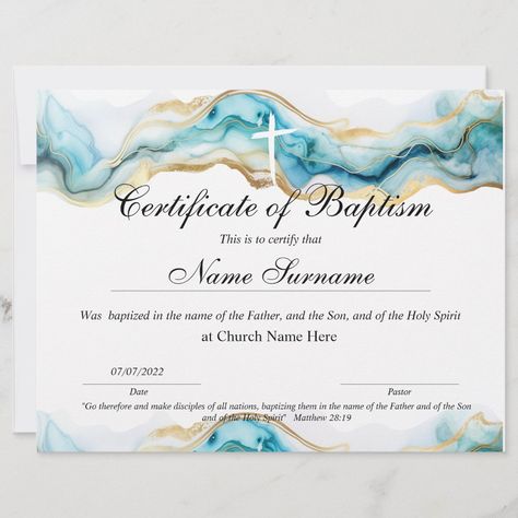 Matthew 28 19, Baby Dedication, Baby Baptism, Certificate Design, Holy Spirit, Created By, Stars, Design