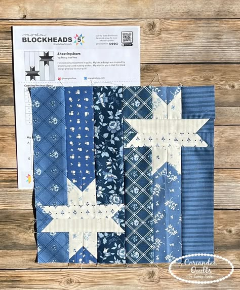 Moda Blockheads Round 5 (Group 2): Block 11 – Coriander Quilts Moda Block Heads Quilt Blocks, Moda Blockheads Patterns 2023, Star Blocks For Quilts, Fall Quilt Blocks, Mods Blockheads, Charm Square Quilts, Coriander Quilts, Moda Blockheads, Fall Quilt Patterns