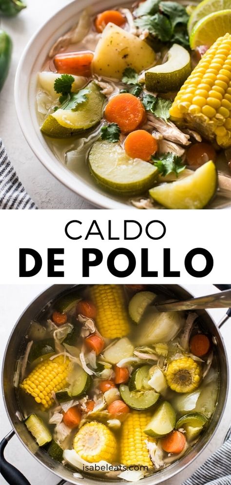 Caldo Soup Mexican, Soup Swap, Mexican Soups, Caldo Recipe, Mexican Chicken Soup, Homemade Chicken Broth, Chicken Soup Recipes Homemade, Isabel Eats, Broth Chicken