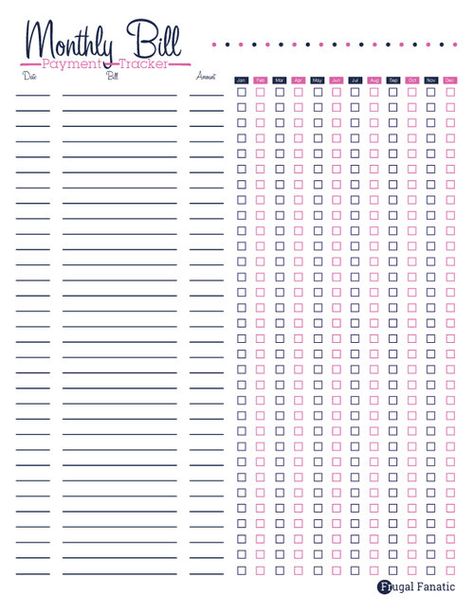 Free Printable Bill Tracker: Manage Your Monthly Expenses Bill Tracker Printable, Bills Budget, Budget Binder Printables, Budget Calendar, Bill Planner, Household Binder, Monthly Bill, Bill Organization, Bill Tracker