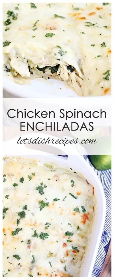 Chicken Spinach Enchiladas, Chicken And Spinach Enchiladas, Spinach Enchiladas, Chicken Enchilada Skillet, Green Chile Sauce, Cilantro Chicken, Chile Sauce, Chicken Enchilada Casserole, Enchiladas Recipe