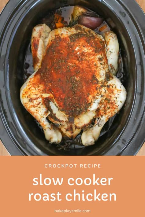 Crock Pot With Chicken, Slow Cooker Recipes Roast, Roast Chicken In Slow Cooker, Mid Week Meals, Slow Cooker Roast Chicken, Roast Chicken Slow Cooker, Slow Cooker Tikka Masala, Chicken And Vegetable Bake, Roasted Vegetables With Chicken