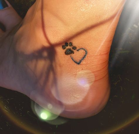 Tattoos In Memory Of Pets, Tattoos For Your Dog That Died, Dog Rememberence Tattoo, Memory Of Dog Tattoo, Tattoo For Dead Dog, Dog Dedication Tattoo, Tattoos For Dead Dogs, Heart And Paw Tattoo, Tattoos In Memory Of Dogs