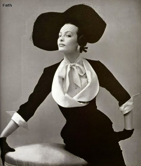 I have five favorite designers:  Dior, Balenciaga, Balmain, Givenchy, and Fath.  I wanted to share a few favorite fashions by Jacques Fath f... Jacques Fath, Evening Suit, Robes Vintage, Look Retro, Fashion 1950s, Vintage Fashion Photography, French Fashion Designers, Retro Mode, Wearing A Hat