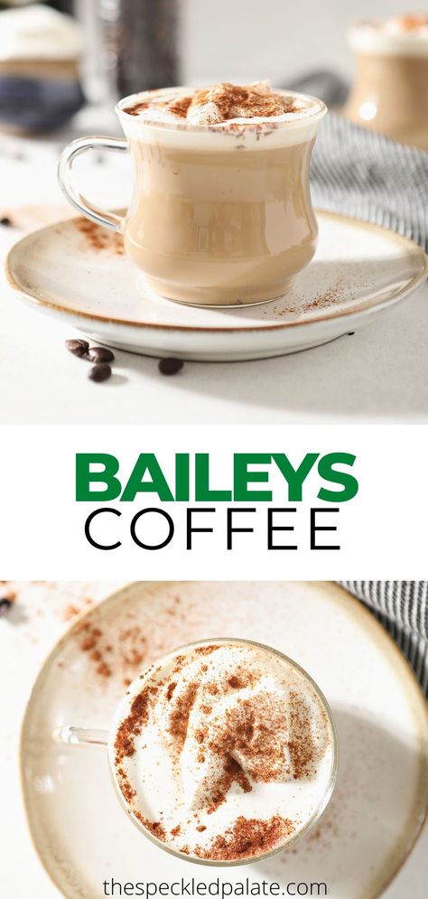 How To Make Baileys Coffee, Bourbon Cream Coffee Drinks, Hot Coffee Liquor Drinks, After Dinner Coffee Drinks, Baileys Irish Coffee, Irish Cream Coffee Recipe, Coffee And Baileys Drinks, Baileys Recipes Drinks Coffee, Baileys Coffee Drinks