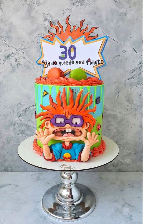 Rugrats Cake Ideas, Rugrats Birthday Cake, Rugrats Cake, Angelica Rugrats, Birthday Ideas For Her, Cartoon Cake, Kids Party Themes, Dessert Cupcakes, Sweet Candy