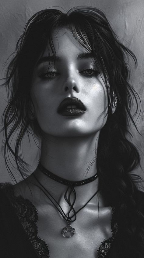 Female Portrait Reference Photographs, Mimi Kirkland, Arrogant Woman, Gothic Moodboard, Mujeres Tattoo, Dark Portrait, Yennefer Of Vengerberg, Dark Feminine Aesthetic, Face Photography