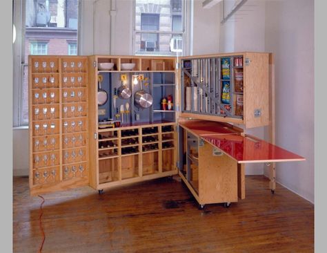 Allan Wexler, Campaign Furniture, American Architecture, Folding Furniture, Fantastic Furniture, Compact Living, Household Furniture, Mini Bar, Unique Furniture