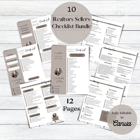 Excited to share the latest addition to my #etsy shop: Real Estate Checklist Bundle, Home Seller Checklist, Realtor Marketing, Sellers Packet, Closing, Prelisting, Open House, Moving, Inspection https://etsy.me/42gtdez #white #beige #realtormarketing Change Of Address Checklist, Moving Day Checklist, Open House Checklist, Real Estate Checklist, House Checklist, Open House Real Estate, Inspection Checklist, House Moving, Moving Checklist