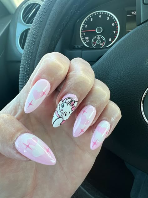 Cute Nails Acrylic Disney, Lion King Nails Acrylic, Cute Nail Designs Disney, Disney Nails Princess And The Frog, Bambi Nails Disney, Disney Nails Aesthetic, Disney Nails Princess, Long Disney Nails, Princess Nails Disney