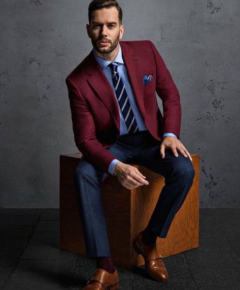 #Repost Mens Red Suit Wedding, Men's Burgundy Blazer Outfit, Burgundy Blazer Outfit Mens, Red Suit Men, Red Blazer Outfit Men, Luxury Burgundy Suit For Semi-formal Occasions, Maroon Blazer Outfit, Burgandy Blazer Men, Men’s Burgundy Pants Outfit