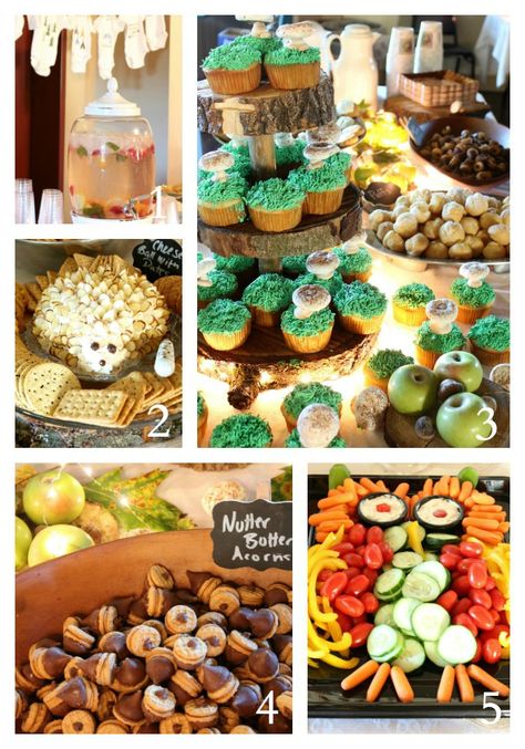 Woodland Theme Baby Shower Food Ideas For Woodland Theme Party, Woodland Theme Veggie Tray, Woodland Theme Appetizers, Woodland Theme Food Ideas Snacks, Woodland Theme Food, Woodland Baby Shower Food Ideas, Woodland Theme Food Ideas, Veggie Owl, Woodland Party Food