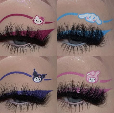 Sanrio Makeup, Paper Nails, Powerpuff Kızları, Sarah Marie, Vampire Bride, My Melody Cinnamoroll, Hello Kitty Makeup, Cute Eye Makeup, Anime Makeup