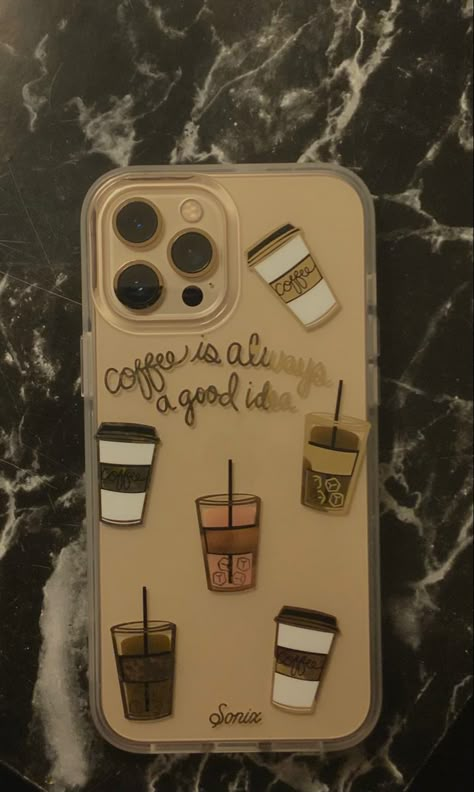 Aesthetic Mobile Case, Phone Case Korean Aesthetic, Korean Phone Cases Aesthetic, Coffee Aesthetic Phone Case, Autumn Phone Cases Aesthetic, Coffee Phone Case, Clear Phone Case Design, Collage Iphone Case, Phone Case Diy Paint