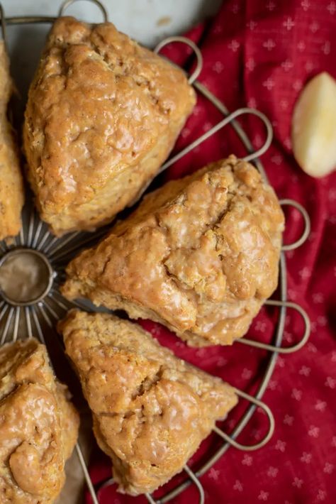 Apple Cider Scones - Apple Cider Uses, Boiled Cider, Healthy Scones, Apple Cider Syrup, Making Apple Cider, Cherry Scones, Leftover Apples, Cinnamon Glaze, Apple Cinnamon Bread