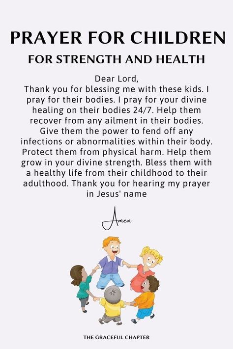 Prayers For Healing Sick Kids, Prayer For Healing Sick Children, Prayers For Sick Child, Prayer For Children, Prayer For Our Children, The Graceful Chapter, Prayers For My Daughter, Childrens Prayer, Prayer For My Son