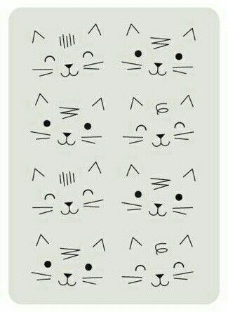 Cat Doodle Simple, Simple Cat Doodles, Cute Dog Drawings, Doodle Tips, Line Sketches, Doodle Simple, Pencil Strokes, Face Doodles, Puppy Sketch