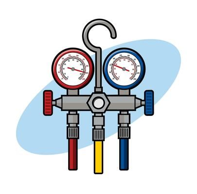 HVAC logo with pressure gauge manometer symbol design 2285899 Vector Art at Vecteezy Hvac Logo Ideas, Hvac Logo, Symbol Design, Pressure Gauge, Vector Art, Pinterest Likes, Wedding Ideas, University, For Free