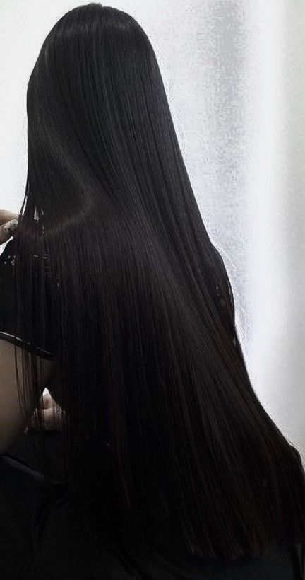 Hair Aesthetic Straight, Thick Hair Aesthetic, Super Long Black Hair, Aesthetic Straight Hair, Long Hair Aesthetic, Hair Inspo Black, Long Hair Thick, Silky Black Hair, Black Straight Hair