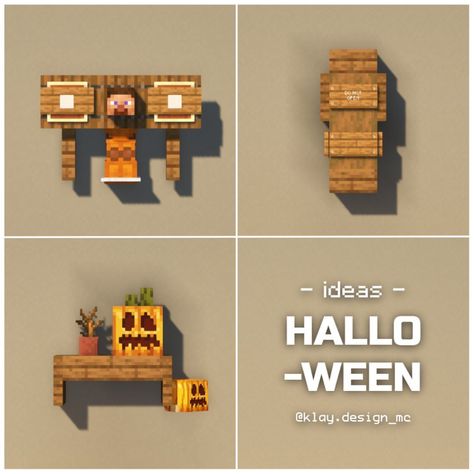 Halloween Decorations Minecraft, Minecraft Halloween Decorations, Minecraft Outside Decor Ideas, Minecraft Outside Decor, Minecraft Halloween Builds, Minecraft Halloween Ideas, Minecraft Details, Minecraft Rooms, Minecraft Decoration Ideas