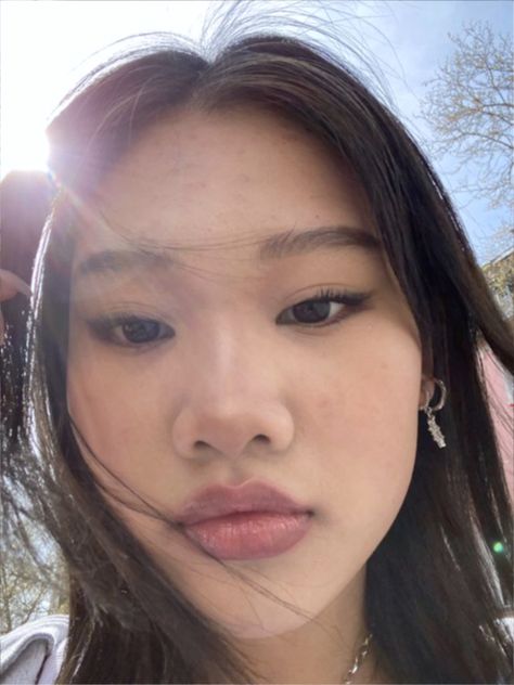 Flat Wide Nose, Wide Nose Aesthetic, Flat Nose Beauty, Wide Nose Beauty, Flat Nose Asian, Big Nose Makeup, Asian Nose, Long Face Makeup, Maquillaje Aesthetic