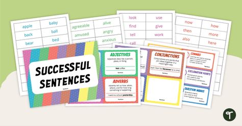 Dressing Up A Sentence - Interactive or Printable Activity | Teach Starter Adverbs Sentences, Thanksgiving Writing Activity, Descriptive Language, Subordinating Conjunctions, Sentence Construction, Calendar Word, Superlative Adjectives, Prepositional Phrases, Common Nouns