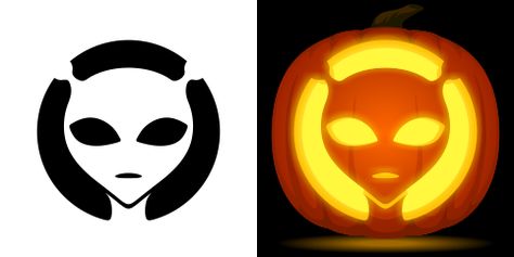 Free Alien Pumpkin Stencil Alien Pumpkin Carving Ideas, Alien Pumpkin Carving, Alien Pumpkin, Halloween Pumpkin Templates, Pumkin Ideas, Baseball Lineup, Free Pumpkin Carving Stencils, Pumpkin Carving Stencils Templates, Printable Pumpkin Stencils