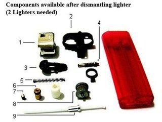 How to Turn 2 Lighters Into a Lightercycle : 9 Steps - Instructables Bic Lighter Crafts Diy, Tattoo Machine Art, Disposable Lighter, Bike Challenge, Robot Cat, Bottle Tattoo, Gas Lighter, Bic Lighter, Lighter Fluid