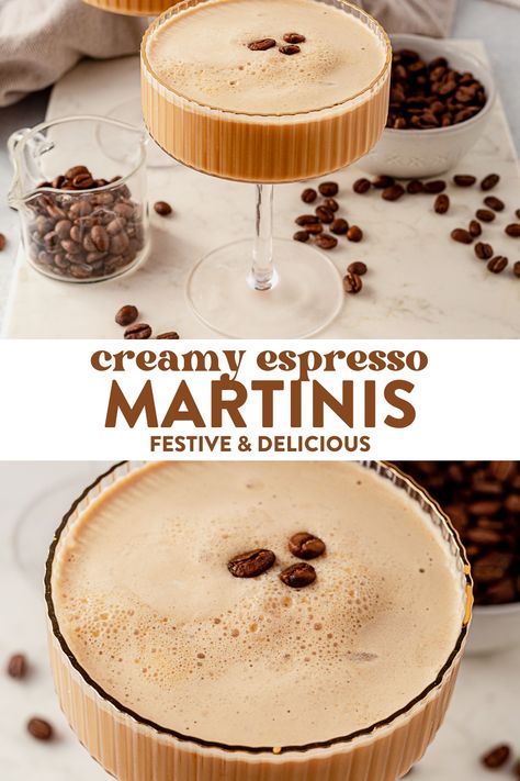 This creamy espresso martini is a robust, sophisticated cocktail made with simple ingredients. If it weren't for the cocktail glass, looking at it, you might think it's a cold brew or strong coffee drink. Espresso Martini Flavors, Expresso Martinis, Creamy Espresso Martini, Coffee Martini Recipe, Espresso Martini Recipe, Espresso Martinis, Specialty Drinks, Friendsgiving Dinner, Bistro Food