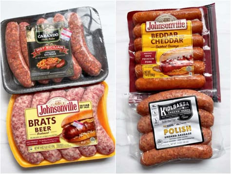 Air Fryer Sausage | Foodtastic Mom #airfryerrecipes #airfryersausage Air Fryer Beddar Cheddar Smoked Sausage, Johnsonville Brats In Air Fryer, Air Fryer Bratwurst, Johnsonville Sausage Recipes, Emeril Air Fryer, Polish Sausage Recipes, Air Fryer Sausage, Easy Sausage Recipes, Grilled Bratwurst