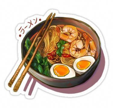 Japanses Ramen Noodles Bowl Sticker #ramennoodlerecipes Resep Sushi, Japanese Food Illustration, Noodles Bowl, Draw Food, Ramen Noodle Bowl, Drawing Food, 귀여운 음식 그림, Food Reference, Anime Foods