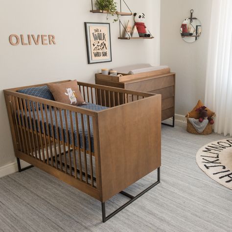 Create an elegant and modern nursery with our Noah Nursery Set, the bundle that includes the essential furniture for daily baby needs with comfort, practicality and safety, without giving up on the looks. With renewable solid pine construction and child-safe finish, this Nursery Set includes: - Noah Convertible Crib- Noah Conversion Kit Made of Solid Pinewood from renewable forests in Brazil by our family-owned manufacture and matte metal for the base ASTM International and US CPSC approved: mee Glamorous Nursery, Noah Nursery, Kids Bed Furniture, Chevron Bedroom, Daybed Sets, Changing Table Pad, Chevron Bedding, Adjustable Mattress, Convertible Crib