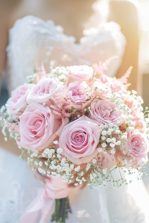 These 81 pink wedding bouquets will capture your heart! Get inspired and find the perfect bouquet for your big day. #PinkWeddingBouquets #WeddingIdeas #BrideInspo Blush And White Wedding Flowers, Pink Flower Bouquet Wedding, Bouquet Wedding Pink, Pink And White Wedding Theme, Pink Wedding Bouquet Ideas, Light Pink Wedding Theme, Pink Bouquet Flowers, Pink Bouquet Wedding, Wedding Pink Flowers