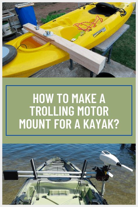 Fishing Kayak Ideas, Kayak Trolling Motor Mount, Motorized Kayak, Kayak Modifications, Kayak Motor, Homemade Boat, Kayak Trolling Motor, Kayak Lights, Trolling Motor Mount