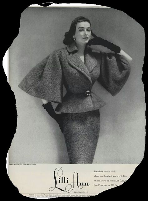 Vintage suit Lilli Ann, 1950 Fashion, Look Retro, Richard Avedon, Fashion 1950s, 1950s Style, Vintage Suits, Over 50 Womens Fashion, Vintage Couture