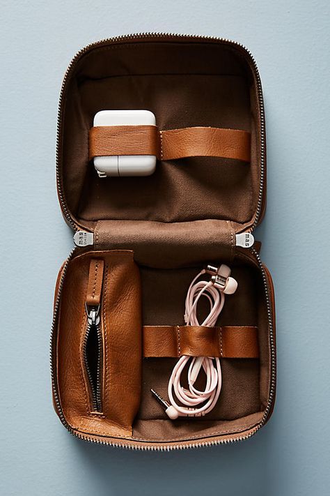 This Is Ground Mini Tech Dopp Kit Tech Dopp Kit, Diy Leather Projects, Tech Bag, Leather Anniversary, Dopp Kit, Leather Projects, Leather Gifts, Leather Bags Handmade, Leather Travel