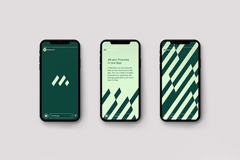 Dark Green Graphic Design, Green And Black Branding, Pillar Branding, Finance Design, Company Core Values, Green Branding, Open Banking, Bank Branding, Minimal Modern Design