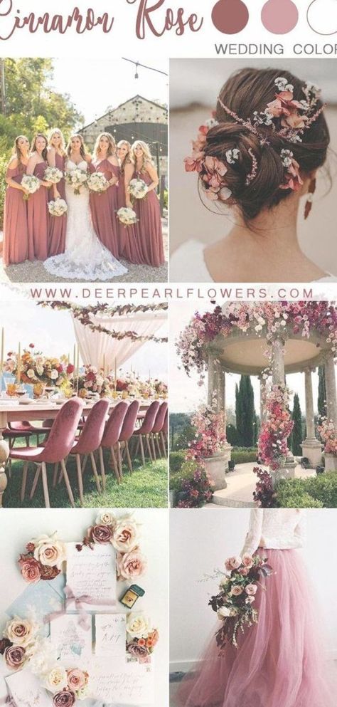 cinnamon rose and greenery wedding color idea #wedding #weddings #weddingideas #deerpearlflowers #weddingcolors Cinnamon Rose Wedding, Cinnamon Wedding, Northbrook Park, Cinnamon Rose, Wedding Color Scheme, Hairstyles Theme, Wedding Color Ideas, Wedding Color Trends, Idea Wedding